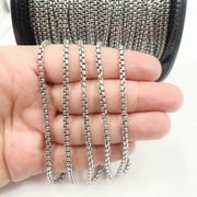 Silver Round Box Chain